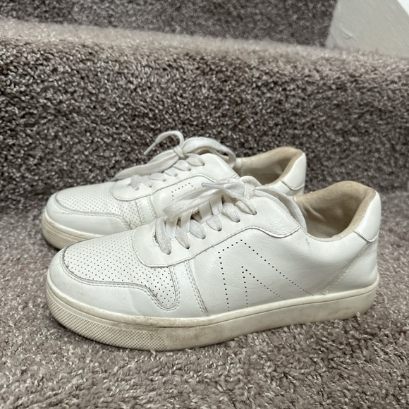 White Leather Sneakers - Picture 1 of 3